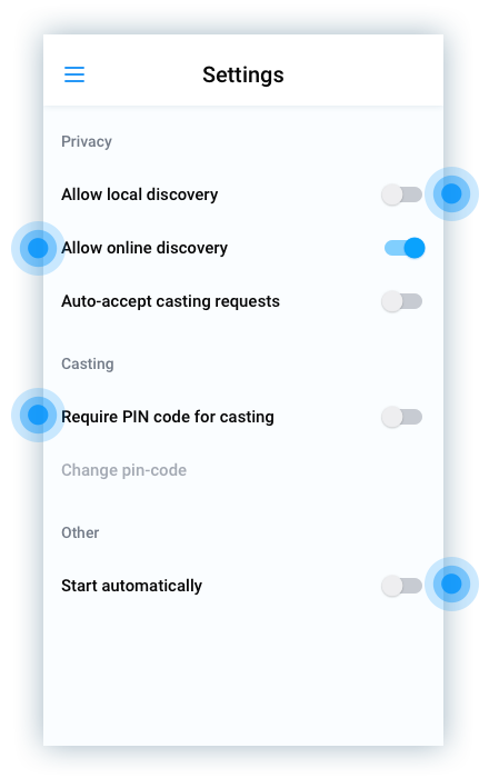 nuWire Device Settings